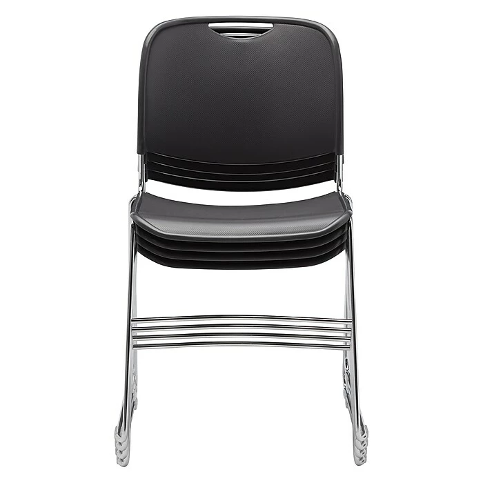 National Public Seating NPS 8500 Series Hi-Tech Ultra-Compact Plastic Seat/Back Stack Chair, Gunmetal/Chrome, 4 Pack (8502/4) 9 National Public Seating NPS 8500 Series Hi-Tech Ultra-Compact Plastic Seat/Back Stack Chair, Gunmetal/Chrome, 4 Pack (8502/4) - Image 7