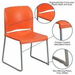 Flash Furniture Hercules Plastic Stack Chair, Orange (RUT238AORGG) -Stackable Folding Chairs Sales unnamed file 1006