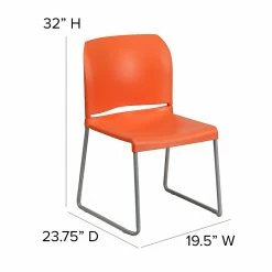 Flash Furniture Hercules Plastic Stack Chair, Orange (RUT238AORGG) -Stackable Folding Chairs Sales unnamed file 1007