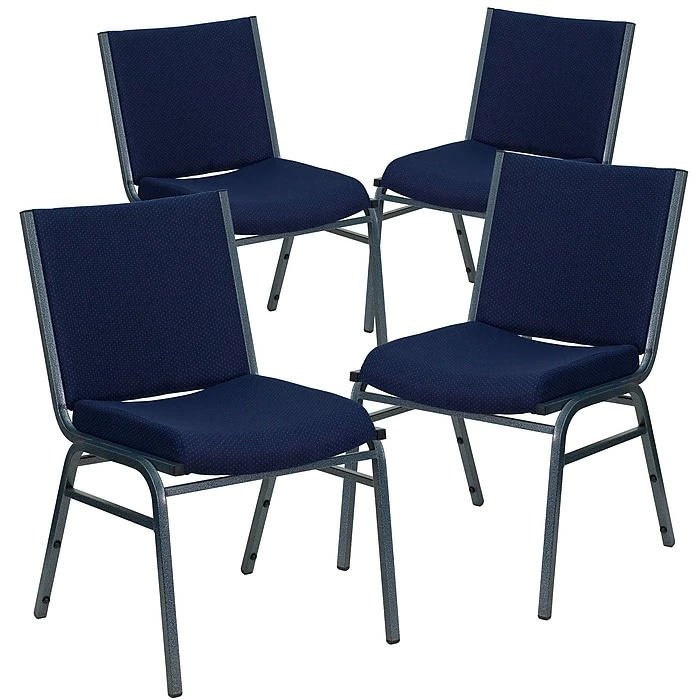 Flash Furniture HERCULES 4/Pack 3'' Thick Padded Stack Chairs (4XU60153NVY) 3 Flash Furniture HERCULES 4/Pack 3'' Thick Padded Stack Chairs (4XU60153NVY)