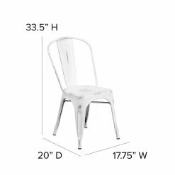 Flash Furniture Distressed White Metal Indoor Stackable Chair (ET3534WH) -Stackable Folding Chairs Sales unnamed file 1037