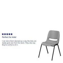 Flash Furniture HERCULES Plastic Shell Stack Chair, Gray (RUTEO1GYGG) -Stackable Folding Chairs Sales unnamed file 1055