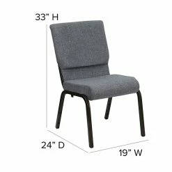 Flash Furniture HERCULES 32 1/4" X 18.5'' Church Chairs W/4.25'' Seat Gold Vein Frame (XUCH60096BEIJGY) -Stackable Folding Chairs Sales unnamed file 1066