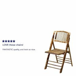 Flash Furniture American Champion Bamboo Armless Folding Chair, Wood, 4/Pack -Stackable Folding Chairs Sales unnamed file 108