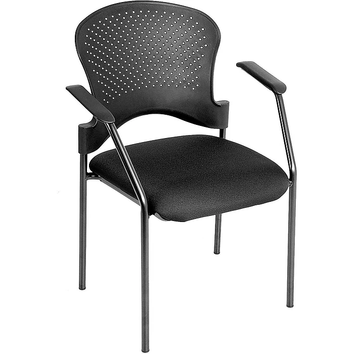 Raynor Eurotech Fabric Seat Breeze 4 Leg Side Chair, Black Frame, Black 3 Raynor Eurotech Fabric Seat Breeze 4 Leg Side Chair, Black Frame, Black