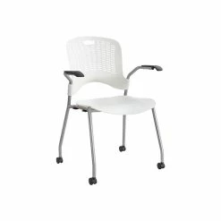 Safco Sassy Stack Plastic Office Chair, White 2/Carton (4183WH)