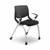 HON Motivate Nesting Stacking Chair, Black Ilira Stretch Back, Fixed Arms, Onyx Shell, Black Fabric (HONMN212ONCU10) -Stackable Folding Chairs Sales unnamed file 1099