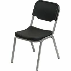 Iceberg Rough "N" Ready Original Stacking Chair, Blow Mold Plastic, Black, Seat: 15 1/4"W X 17"D, Back: 15 1/2"W X 16"H, 4/Ct -Stackable Folding Chairs Sales unnamed file 1119