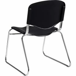 Global Offices To Go® Armless Stack Chair, Plastic, Black, Seat: 18"w X 18"D, Back: 18"W X 14"H, 2/Ct -Stackable Folding Chairs Sales unnamed file 1136
