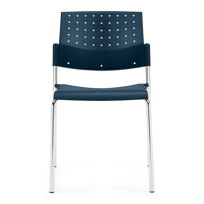 Global Sonic Polypropylene Armless Mid Back Stacking Chair, Caribbean Blue 3 Global Sonic Polypropylene Armless Mid Back Stacking Chair, Caribbean Blue