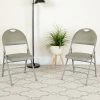 Flash Furniture HERCULES™ Triple Braced Vinyl Armless Folding Chair, Gray, 4/Pack (4HAMC705AV3GY)