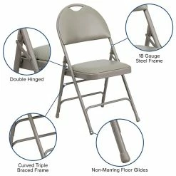 Flash Furniture HERCULES™ Triple Braced Vinyl Armless Folding Chair, Gray, 4/Pack (4HAMC705AV3GY) 13 Flash Furniture HERCULES™ Triple Braced Vinyl Armless Folding Chair, Gray, 4/Pack (4HAMC705AV3GY) -Stackable Folding Chairs Sales unnamed file 1157
