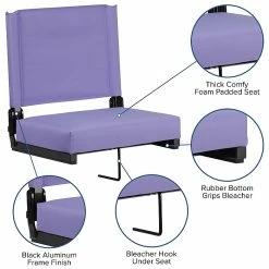 Flash Furniture Game Day Seats By Flash With Ultra-Padded Seat, Purple (XU-STA-PUR-GG) -Stackable Folding Chairs Sales unnamed file 1169