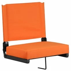 Flash Furniture Game Day Seats By Flash With Ultra-Padded Seat, Orange (XU-STA-OR-GG)