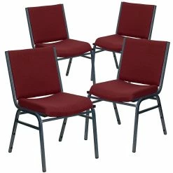 Flash Furniture HERCULES 4/Pack 3'' Thick Padded Stack Chairs (4XU60153BY)