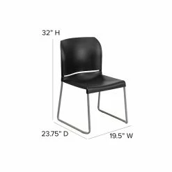 Flash Furniture HERCULES Polypropylene Office Stacking Chair, Black, 4/Pack (4RUT238ABKxx) -Stackable Folding Chairs Sales unnamed file 1219