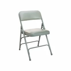 Advantage Vinyl Padded Folding Chairs, Gray, 40/Pack (DPI903V-GG-40)