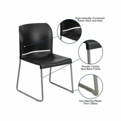 Flash Furniture HERCULES Polypropylene Office Stacking Chair, Black, 4/Pack (4RUT238ABKxx) -Stackable Folding Chairs Sales unnamed file 1220