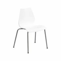 Flash Furniture HERCULES Polypropylene Office Stacking Chair, White, 4/Pack (4RUT288WHxx)