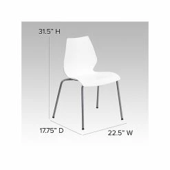 Flash Furniture HERCULES Polypropylene Office Stacking Chair, White, 4/Pack (4RUT288WHxx) -Stackable Folding Chairs Sales unnamed file 1255