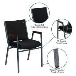 Flash Furniture HERCULES 4/Pack 3'' Thick Padded Stack Chairs W/Arms (4XU60154BK) -Stackable Folding Chairs Sales unnamed file 1279