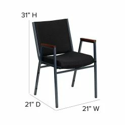 Flash Furniture HERCULES 4/Pack 3'' Thick Padded Stack Chairs W/Arms (4XU60154BK) -Stackable Folding Chairs Sales unnamed file 1280