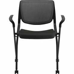 HON Motivate Ilira Stretch/Fabric Nesting Stacking Chair, Fixed Arms, Onyx Shell, Black -Stackable Folding Chairs Sales unnamed file 1298