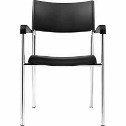 Global Offices To Go® Stack Chair, Plastic, Black, Seat: 16 1/2"W X 16"D, Back: 17 1/2"W X 14 1/2"H, 4/Ct -Stackable Folding Chairs Sales unnamed file 1304