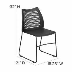 Flash Furniture Hercules Series Plastic Stack Chair, Black (RUT498ABLACKGG) -Stackable Folding Chairs Sales unnamed file 1321