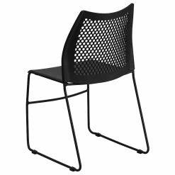 Flash Furniture Hercules Series Plastic Stack Chair, Black (RUT498ABLACKGG) -Stackable Folding Chairs Sales unnamed file 1322