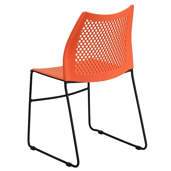 Flash Furniture Hercules Series Plastic Stack Chair, Orange (RUT498AORANGEGG) 9 Flash Furniture Hercules Series Plastic Stack Chair, Orange (RUT498AORANGEGG) - Image 7