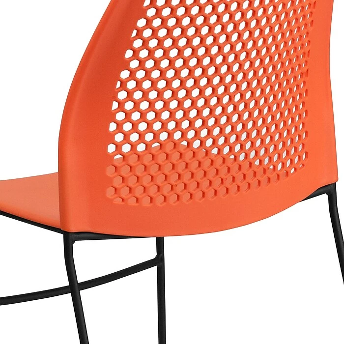 Flash Furniture Hercules Series Plastic Stack Chair, Orange (RUT498AORANGEGG) 10 Flash Furniture Hercules Series Plastic Stack Chair, Orange (RUT498AORANGEGG) - Image 8
