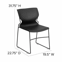 Flash Furniture Hercules Plastic Stack Chair, Black (RUT438BKGG) -Stackable Folding Chairs Sales unnamed file 1339