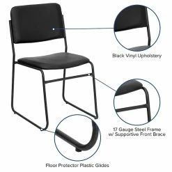 Flash Furniture HERCULES High-Density Vinyl Student/School Chair, Black (XU-8700-BLK-B-VYL-30-GG) -Stackable Folding Chairs Sales unnamed file 1347
