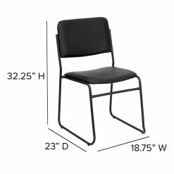Flash Furniture HERCULES High-Density Vinyl Student/School Chair, Black (XU-8700-BLK-B-VYL-30-GG) -Stackable Folding Chairs Sales unnamed file 1348