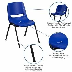 Flash Furniture Hercules Shell Ergonomic Stack Chair With Black Frame And 14" Seat, Navy (RUT14NVYBK) -Stackable Folding Chairs Sales unnamed file 1357