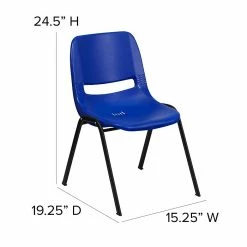 Flash Furniture Hercules Shell Ergonomic Stack Chair With Black Frame And 14" Seat, Navy (RUT14NVYBK) -Stackable Folding Chairs Sales unnamed file 1358