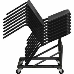 Stackable Folding Chairs Sales 8 Flash Furniture HERCULES™ Polypropylene Stackable Melody Band/Music Chair, Black, 12/Pack