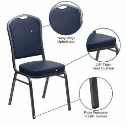 Flash Furniture HERCULES 4/Pack Banquet Chairs W/Vinyl Seat Silver Vein Frame (4FDC01SVNY) -Stackable Folding Chairs Sales unnamed file 147