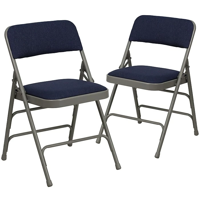 Flash Furniture HERCULES Series Fabric Folding Chair, Navy Blue, 2/Pack (2HAMC309AFNVY) 3 Flash Furniture HERCULES Series Fabric Folding Chair, Navy Blue, 2/Pack (2HAMC309AFNVY)