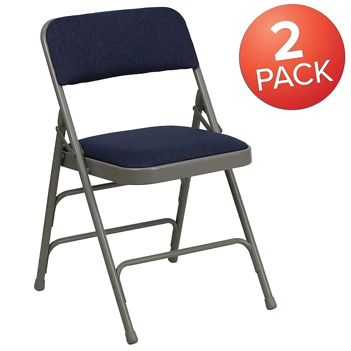 Flash Furniture HERCULES Series Fabric Folding Chair, Navy Blue, 2/Pack (2HAMC309AFNVY) 5 Flash Furniture HERCULES Series Fabric Folding Chair, Navy Blue, 2/Pack (2HAMC309AFNVY) - Image 3