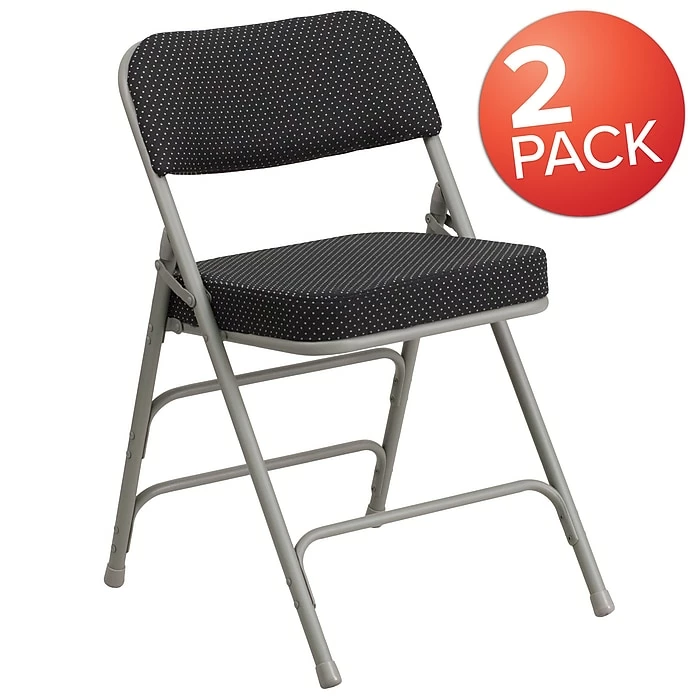 Flash Furniture HERCULES Series Fabric Folding Chair, Black, 2/Pack (2AWMC320AFBK) 5 Flash Furniture HERCULES Series Fabric Folding Chair, Black, 2/Pack (2AWMC320AFBK) - Image 3