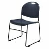 National Public Seating NPS Commercialine 850 Series Ultra Compact Stack Chair, Blue, 4 Pack (855-CL/4)