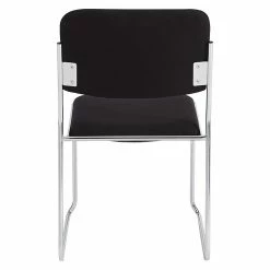 National Public Seating 8600 Series Fabric Padded Stack Chair, Ebony Black/Chrome, 20 Pack (8660/20) -Stackable Folding Chairs Sales unnamed file 239