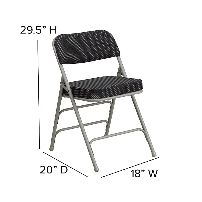 Flash Furniture HERCULES Series Fabric Folding Chair, Black, 2/Pack (2AWMC320AFBK) 8 Flash Furniture HERCULES Series Fabric Folding Chair, Black, 2/Pack (2AWMC320AFBK) - Image 6