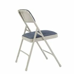 National Public Seating NPS 2200 Series Fabric Padded Premium Folding Chairs, Imperial Blue/Gray, 4 Pack (2205/4) -Stackable Folding Chairs Sales unnamed file 258