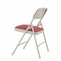 National Public Seating NPS 2200 Series Fabric Padded Premium Folding Chairs, Majestic Cabernet/Gray, 52 Pack (2208/52) -Stackable Folding Chairs Sales unnamed file 262