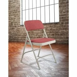 National Public Seating NPS 2200 Series Fabric Padded Premium Folding Chairs, Majestic Cabernet/Gray, 52 Pack (2208/52) -Stackable Folding Chairs Sales unnamed file 265