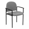 Flash Furniture Fabric Stackable Steel Side Chairs W/Arms (BT5161GY)