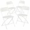 Flash Furniture HERCULES™ Plastic Armless Folding Chair, Premium White, 4/Pack -Stackable Folding Chairs Sales unnamed file 282